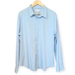 Calvin Klein Cool Tech Non Iron Light Blue Long Sleeve Size L/G Mens Dress Shirt